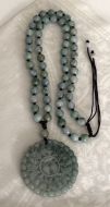 Large Jade 5 Bats Pendant with Jade Beads Necklace