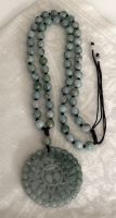 Large Jade 5 Bats Pendant with Jade Beads Necklace